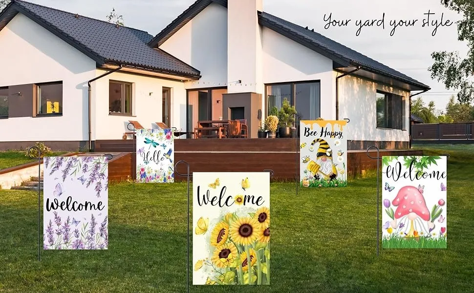 Spring Welcome Garden Flag 12"x18" Double Sided
